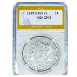 1879-S Rev 78 Morgan Silver Dollar PGA XF45