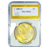 1884-O Morgan Silver Dollar PGA MS63