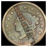 1837 Braided Hair Large Cent HIGH GRADE