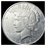 1923-S Silver Peace Dollar CHOICE AU
