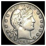 1899-S Silver Barber Quarter CLOSELY UNCIRCULATED
