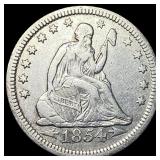 1854 Arrows Seated Liberty Quarter  UNCIRCULATED