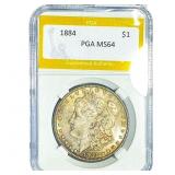 1884 Morgan Silver Dollar PGA MS64