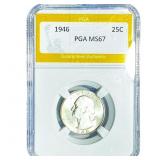1946 Washington Silver Quarter PGA MS67
