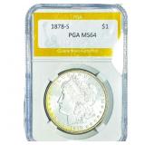 1878-S Morgan Silver Dollar PGA MS64