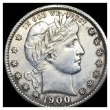 1900-S Silver Barber Quarter CHOICE AU