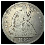 1858 Silver Seated Liberty Half Dollar  LIGHTLY C