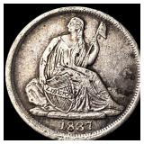 1837 Silver Half Dime (No Stars) NEARLY UNCIRCULAT