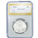 1941 Walking Liberty Half Dollar PGA MS67