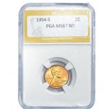 1954-S Wheat Cent PGA MS67 RD
