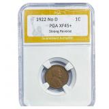 1922 No D Wheat Cent PGA XF45+ Strong Reverse