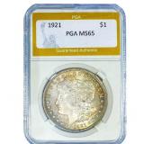 1921 Morgan Silver Dollar PGA MS65