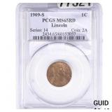 1909-S Wheat Cent PCGS MS65 RD
