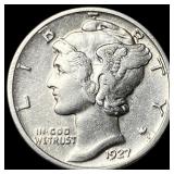 1927-D Mercury Dime CLOSELY UNCIRCULATED
