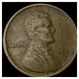 1909-S Lincoln Wheat Cent LIGHTLY CIRCULATED