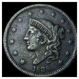 1838 Coronet Head Large Cent NEARLY  UNCIRCULATED