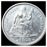 1873 Arrows Silver Dime CLOSELY UNCIRCULATED