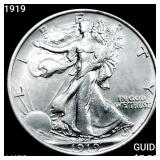 1919 Walking Liberty Half Dollar CHOICE AU+