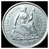 1862 Silver Half Dime LIGHTLY CIRCULATED