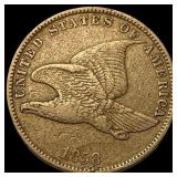 1858 Copper-Nickel Flying Eagle Cent NEARLY UNCIRC