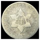 1852 Silver Three-Cent Piece LIGHTLY CIRCULATED