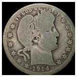 1914-S Barber Silver Quarter NICE CIRC
