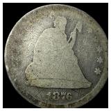 1876 Silver Seated Liberty Quarter NICELY  CIRCUL