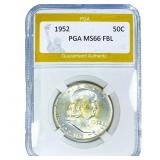 1952 Franklin Half Dollar PGA MS66 FBL