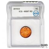2010-D Lincoln Shield Cent ICG MS67 RD