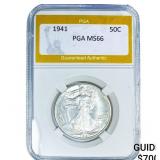 1941 Walking Liberty Half Dollar PGA MS66