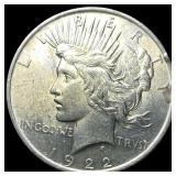 1922 Silver Peace Dollar CHOICE AU