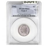 1942 Jefferson Nickel PCGS PR66 Type 1