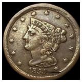 1855 Braided Hair Half Cent NEARLY  UNCIRCULATED