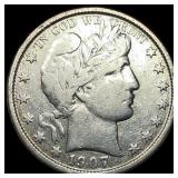 1907-O Silver Barber Half Dollar LIGHTLY CIRCULATE