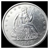 1843-O Silver Seated Liberty Half Dollar CLOSELY U