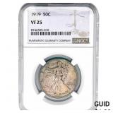 1919 Walking Liberty Half Dollar NGC VF25