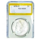 1878-CC Morgan Silver Dollar PGA MS64