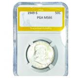 1949-S Franklin Half Dollar PGA MS66