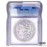 1889-CC Morgan Silver Dollar ICG F15