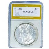 1886 Morgan Silver Dollar PGA MS63+