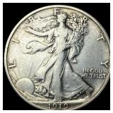1919 Walking Liberty Half Dollar NEARLY  UNCIRCUL