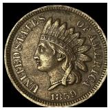 1859 Indian Head Cent NEARLY UNCIRCULATED