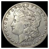 1894-O Silver Morgan Dollar ABOUT UNCIRCULATED