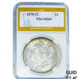 1878-CC Morgan Silver Dollar PGA MS64