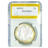 1879-O Morgan Silver Dollar PGA MS63+