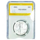 1941 Walking Liberty Half Dollar PGA MS64