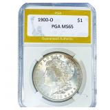 1900-O Morgan Silver Dollar PGA MS65