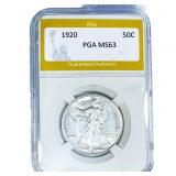 1920 Walking Liberty Half Dollar PGA MS63