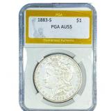 1883-S Morgan Silver Dollar PGA AU55