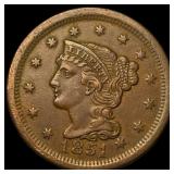 1851 Braided Hair Large Cent CHOICE AU